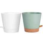 Self-Watering Plant Pots, Set of 5 – Green