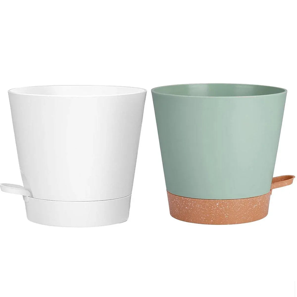 Self-Watering Plant Pots, Set of 5 – Green