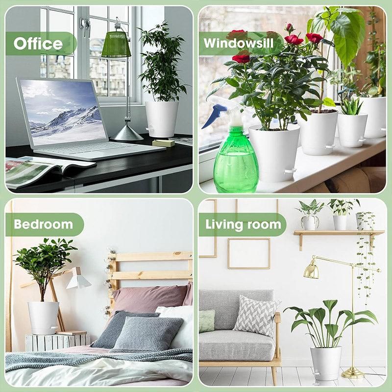 Self-Watering Plant Pots, Set of 5 – Green