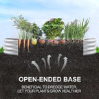 Oval Galvanised Raised Garden Bed, 120 x 60 x 28 cm