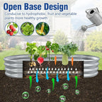 Oval Galvanised Raised Garden Bed, 120 x 60 x 28 cm