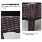Rattan-Look Raised Planter Box 80 x 40 cm – Brown