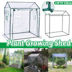 Plant Growing Shed Greenhouse 130 x 91 x 150 cm – Clear PE