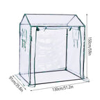 Plant Growing Shed Greenhouse 130 x 91 x 150 cm – Clear PE