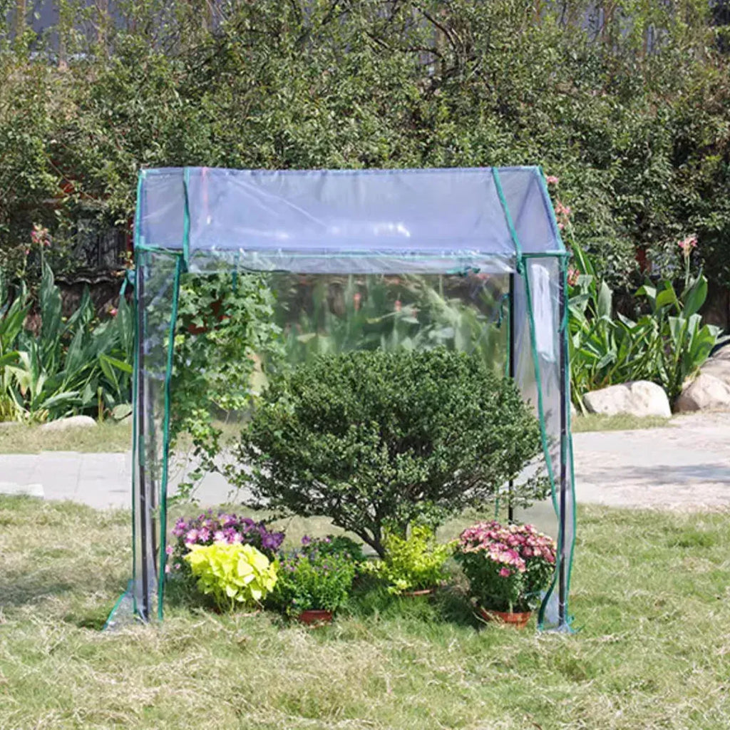 Plant Growing Shed Greenhouse 130 x 91 x 150 cm – Clear PE