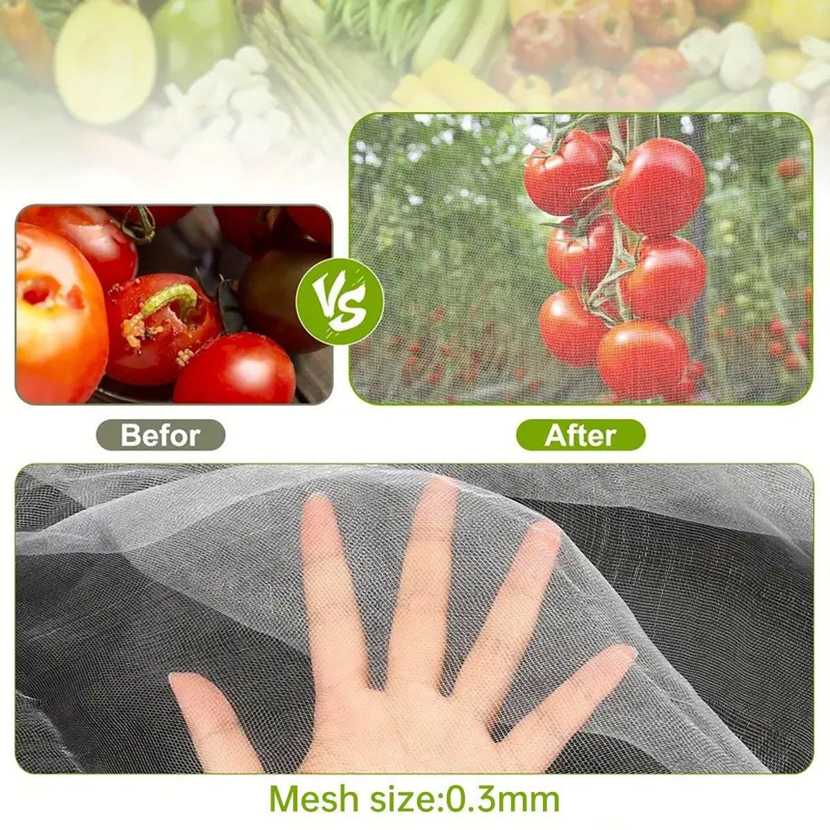 Insect-Proof Garden Netting 2.5 x 5 m – White