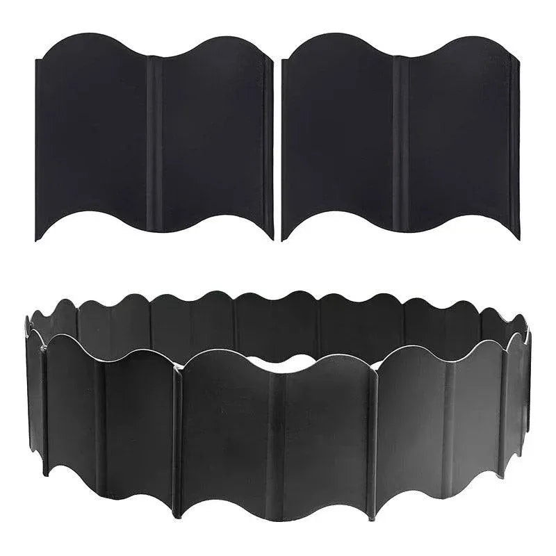 Decorative Garden Edging Fence Panels, 20 Pack – Black