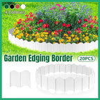 Decorative Garden Edging Fence Panels, 20 Pack – Black
