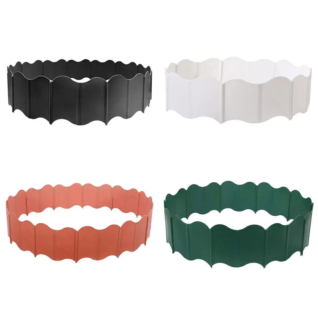 Decorative Garden Edging Fence Panels, 20 Pack – Black
