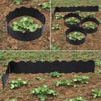 Decorative Garden Edging Fence Panels, 20 Pack – Black