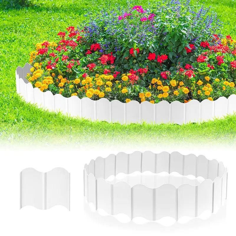 Decorative Garden Edging Fence Panels, 20 Pack – Black