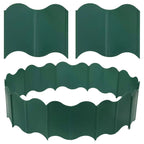 Decorative Garden Edging Fence Panels, 20 Pack – Green