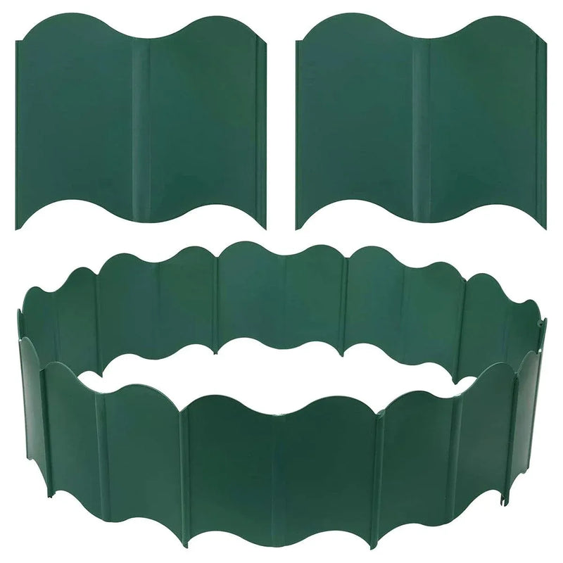Decorative Garden Edging Fence Panels, 20 Pack – Green