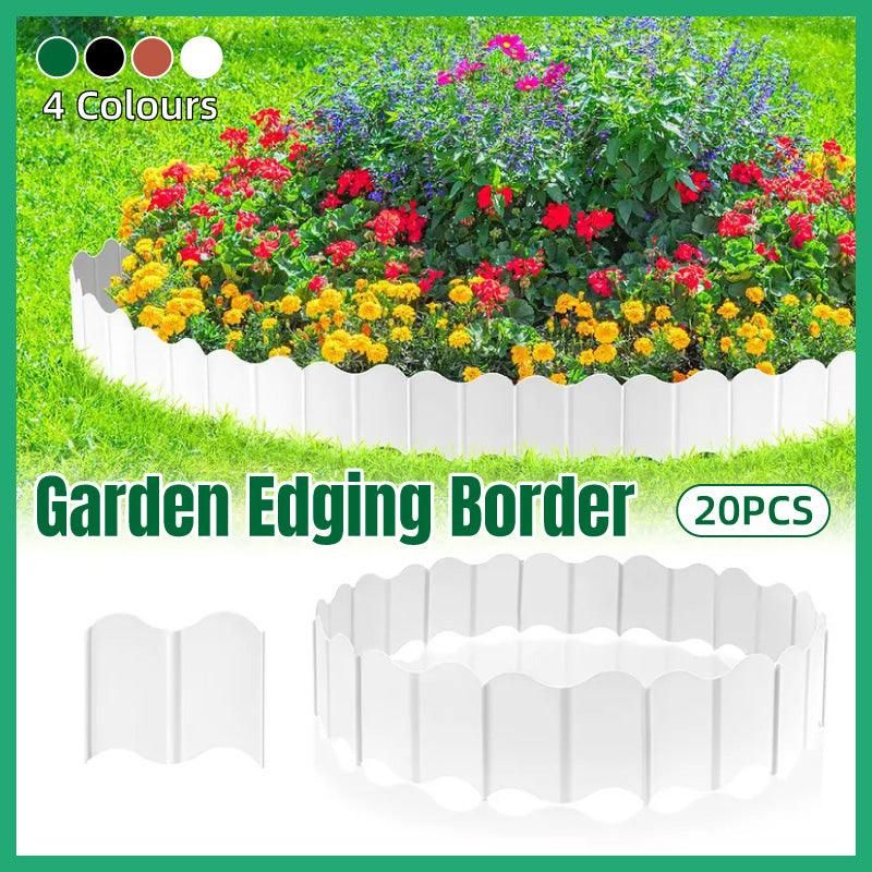 Decorative Garden Edging Fence Panels, 20 Pack – Green