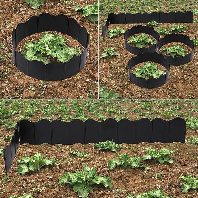 Decorative Garden Edging Fence Panels, 20 Pack – Green
