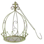 Vintage Wrought Iron Hanging Flower Basket with Chain, 25 cm