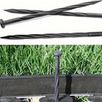 L-Shaped Flexible Garden Edging 10 m with Ground Nails – Green