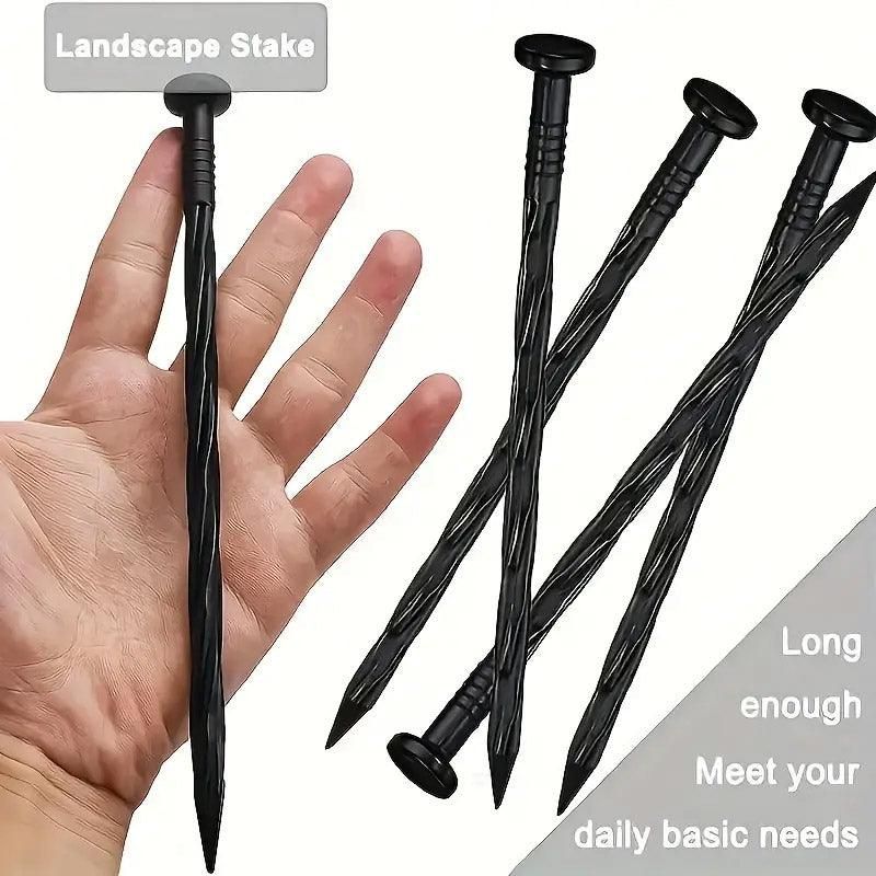 L-Shaped Flexible Garden Edging 10 m with Ground Nails – Green