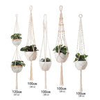 Macramé Plant Hangers for Indoor Pots – Set of 5