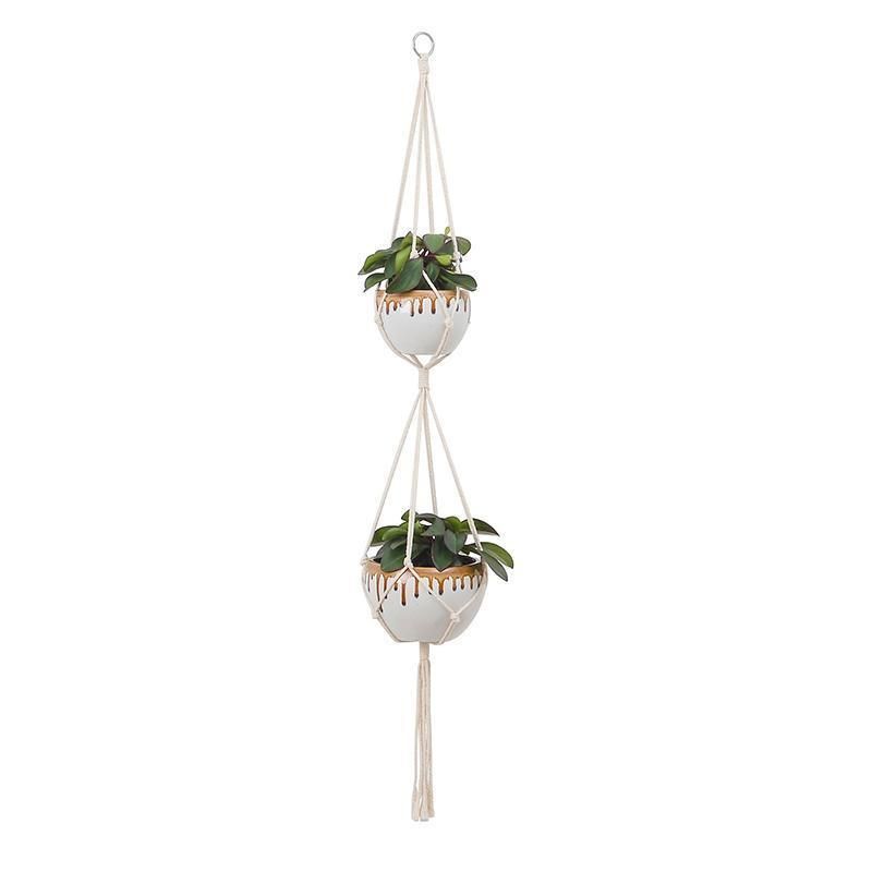 Macramé Plant Hangers for Indoor Pots – Set of 5