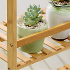3-Tier Folding Wooden Corner Plant Stand – White