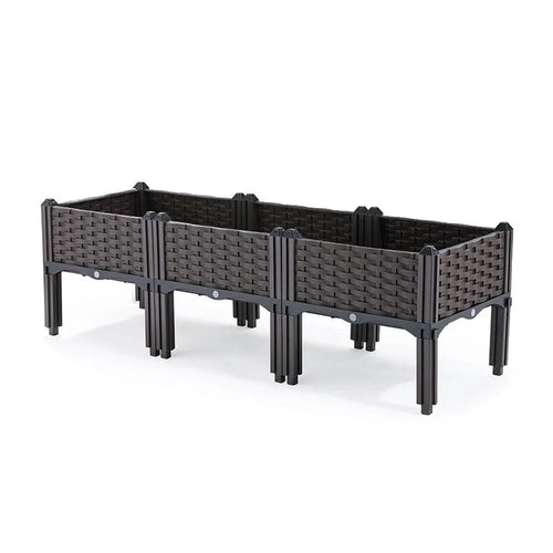 Elevated Self-Watering Planter Box 120 x 40 cm – Dark Brown