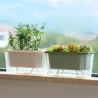 Self-Watering Balcony Planter for Herbs & Vegies – Pink