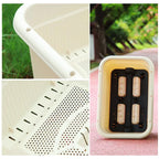 Rectangular Planter Box with Drainage Tray, 33L – Beige