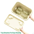 Rectangular Planter Box with Drainage Tray, 33L – Beige