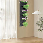6-Pocket Felt Wall Planter, 107 x 30 cm – Black