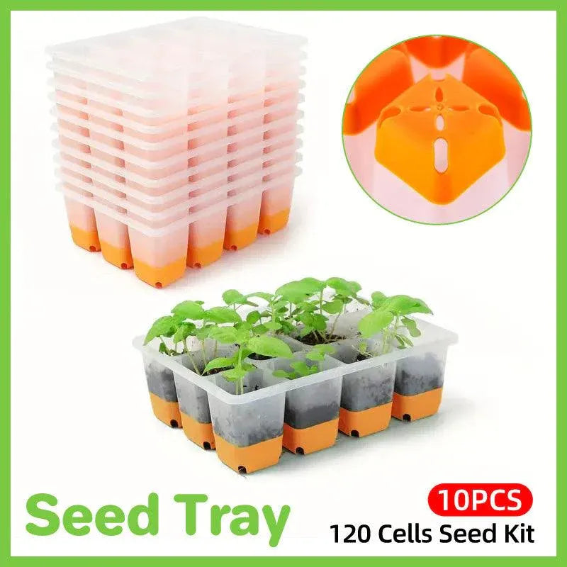 Reusable Silicone Seedling Trays, 12 Cell – 10 Pack