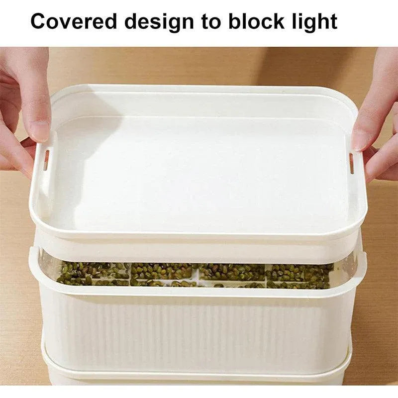 Self-Watering Seed Sprouting Tray, 23 x 16 cm – Green