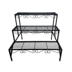 3-Tier Metal Plant Stand, 70 cm – Black