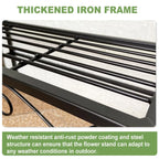 3-Tier Metal Plant Stand, 70 cm – Black