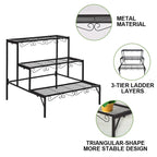 3-Tier Metal Plant Stand, 70 cm – Black