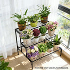 3-Tier Metal Plant Stand, 70 cm – Black
