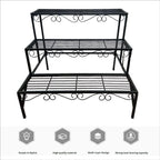 3-Tier Metal Plant Stand, 70 cm – Black
