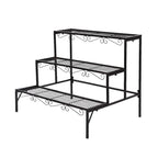 3-Tier Metal Plant Stand, 70 cm – Black