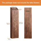 Wooden Wall Plant Shelves with Leaf Carving – Set of 4