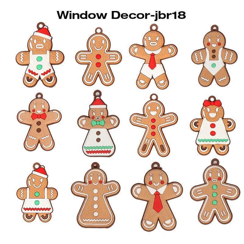 Gingerbread Man Christmas Hanging Ornaments – Pack of 12