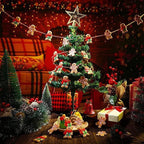 Gingerbread Man Christmas Hanging Ornaments – Pack of 12