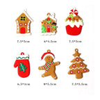 Gingerbread Man Christmas Hanging Ornaments – Pack of 12