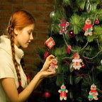 Gingerbread Man Christmas Hanging Ornaments – Pack of 12