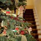 Gingerbread Man Christmas Hanging Ornaments – Pack of 12