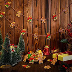 Gingerbread Man & Snowflake Christmas Hanging Ornaments – Pack of 12