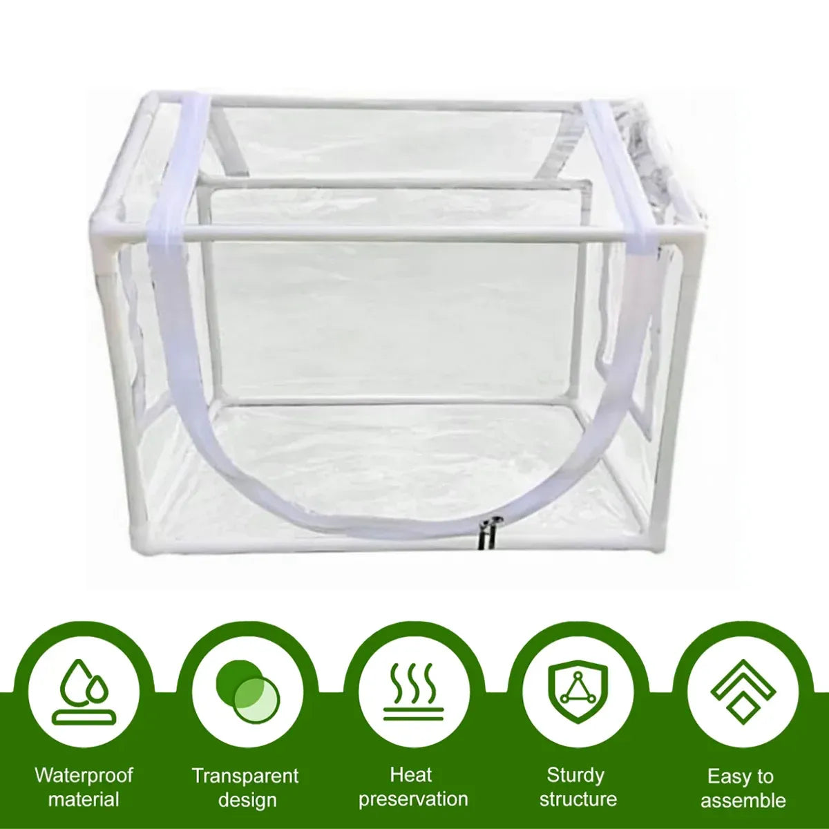 Frost Cover Plant Tent with Window 60 x 46 x 46 cm – Clear PVC