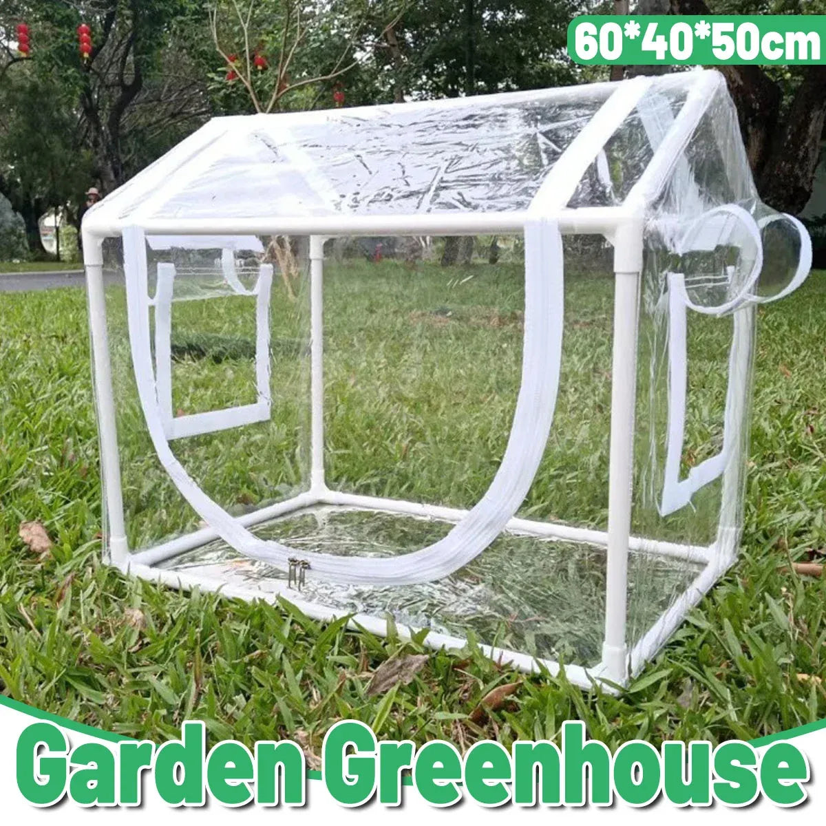 Frost Cover Plant Tent with Window 60 x 46 x 46 cm – Clear PVC
