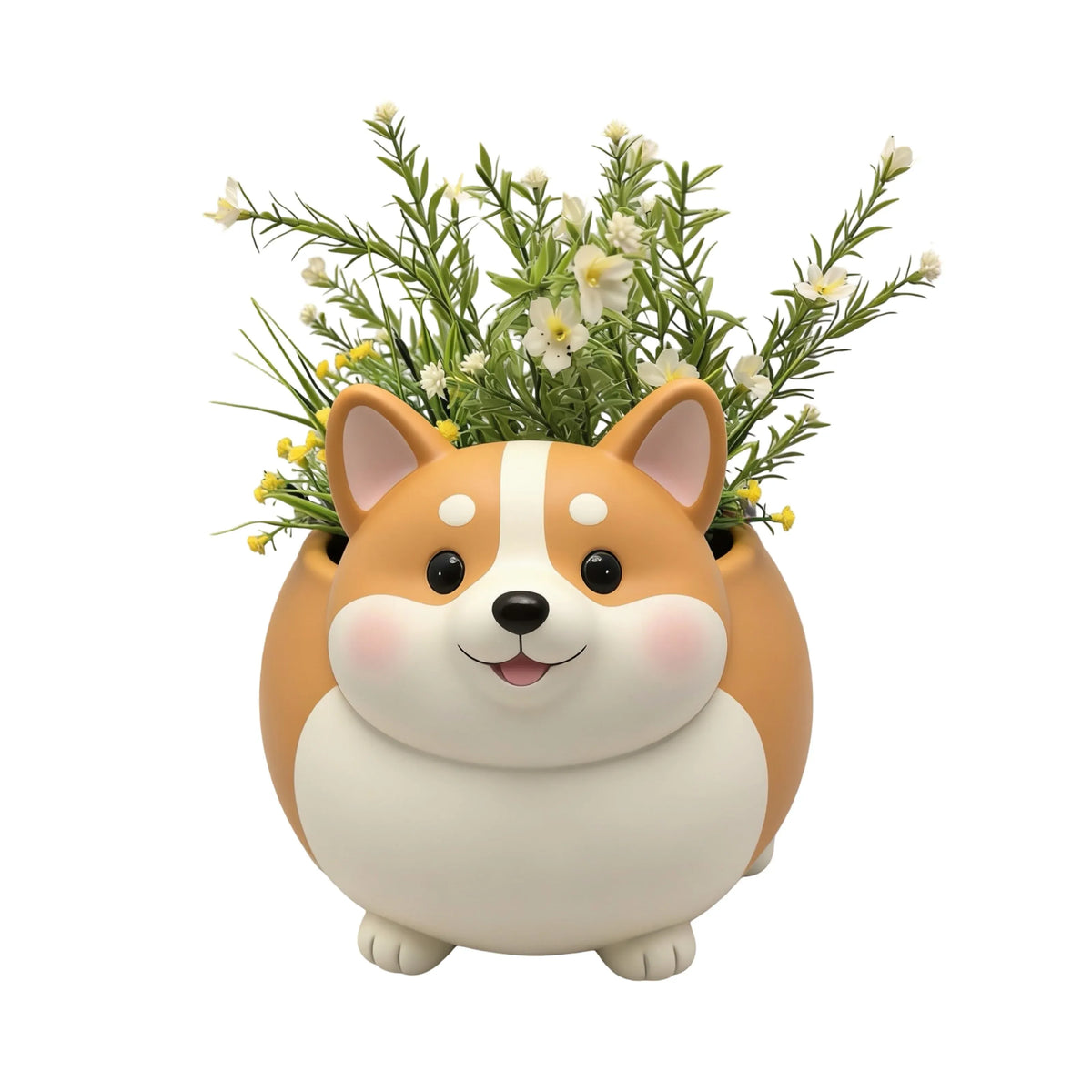 Resin Corgi Planter, 32 cm – Pack of 2