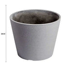 Rendered-Look Recycled Plastic Planter, 25 cm – Grey