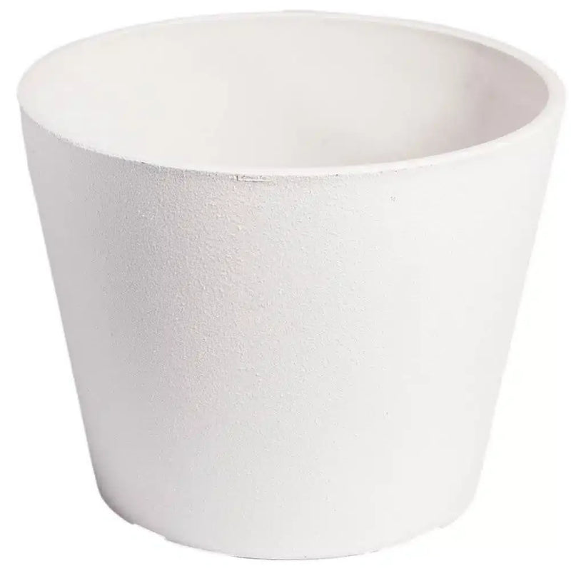 Rendered-Look Recycled Plastic Planter, 25 cm – White